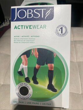 JOBST ACTIVEWEAR Compression Knee-High Socks - Black and White